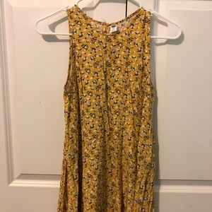 Yellow floral sun dress